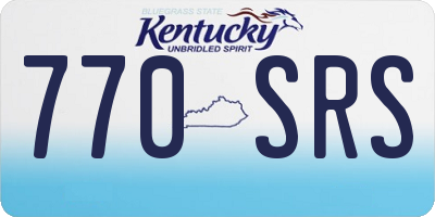 KY license plate 770SRS