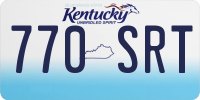 KY license plate 770SRT