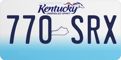 KY license plate 770SRX