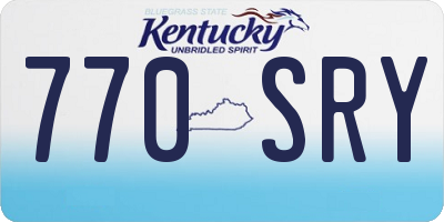 KY license plate 770SRY