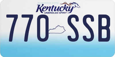 KY license plate 770SSB