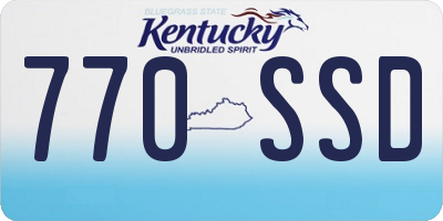 KY license plate 770SSD