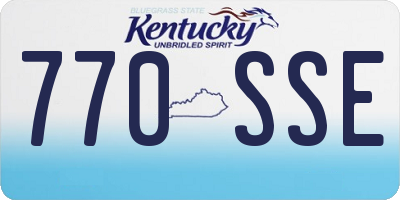 KY license plate 770SSE