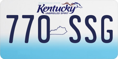 KY license plate 770SSG