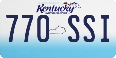 KY license plate 770SSI