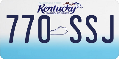 KY license plate 770SSJ