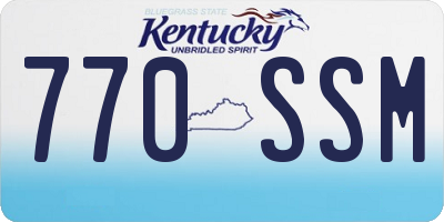 KY license plate 770SSM