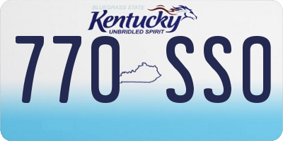 KY license plate 770SSO