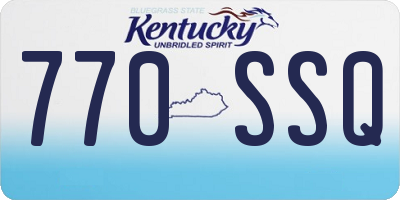 KY license plate 770SSQ
