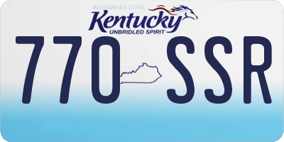 KY license plate 770SSR