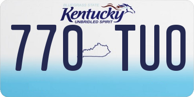 KY license plate 770TUO