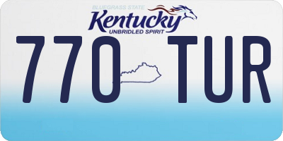 KY license plate 770TUR
