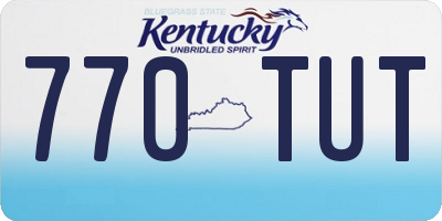 KY license plate 770TUT