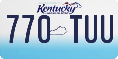 KY license plate 770TUU