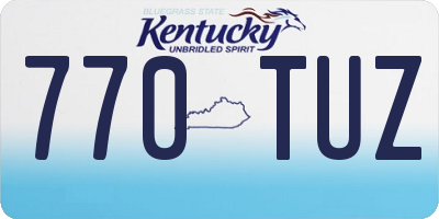 KY license plate 770TUZ
