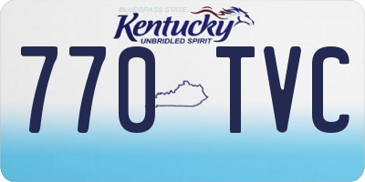 KY license plate 770TVC