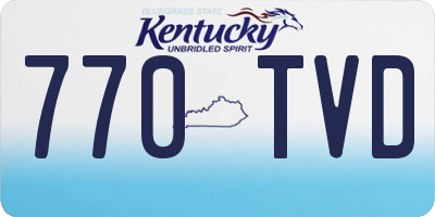 KY license plate 770TVD