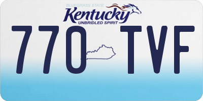 KY license plate 770TVF