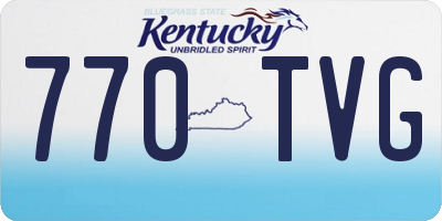 KY license plate 770TVG