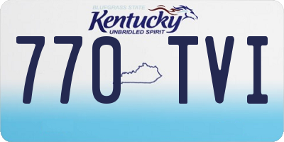 KY license plate 770TVI