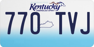 KY license plate 770TVJ