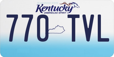 KY license plate 770TVL