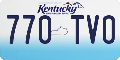 KY license plate 770TVO