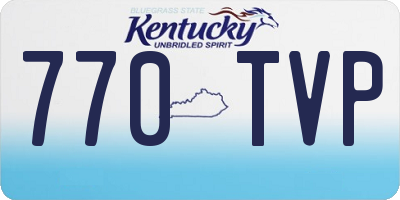 KY license plate 770TVP