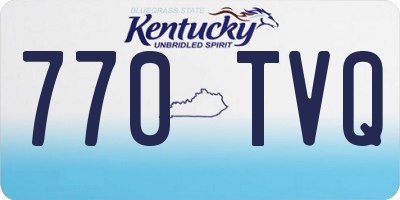 KY license plate 770TVQ