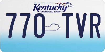 KY license plate 770TVR