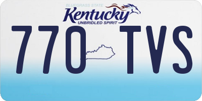 KY license plate 770TVS