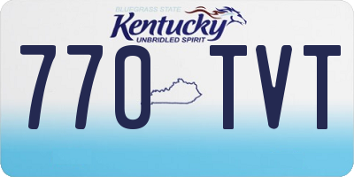 KY license plate 770TVT