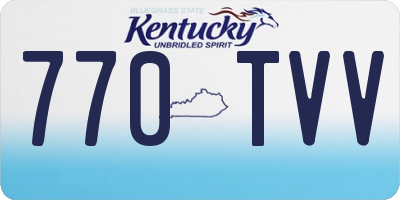 KY license plate 770TVV