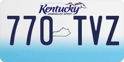 KY license plate 770TVZ