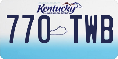 KY license plate 770TWB