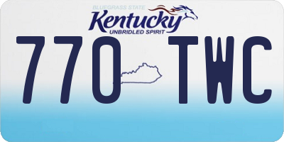 KY license plate 770TWC