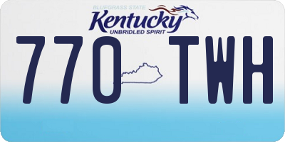 KY license plate 770TWH