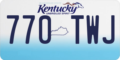 KY license plate 770TWJ