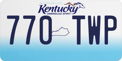 KY license plate 770TWP