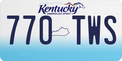 KY license plate 770TWS