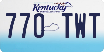 KY license plate 770TWT