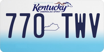 KY license plate 770TWV