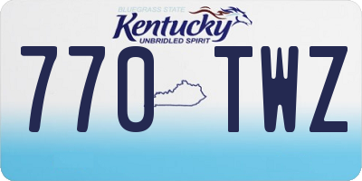KY license plate 770TWZ