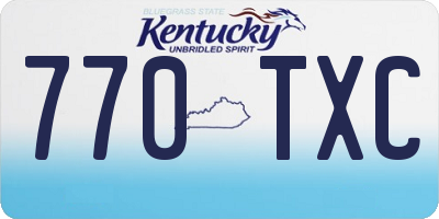 KY license plate 770TXC