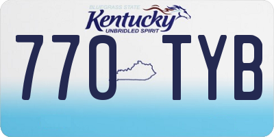 KY license plate 770TYB