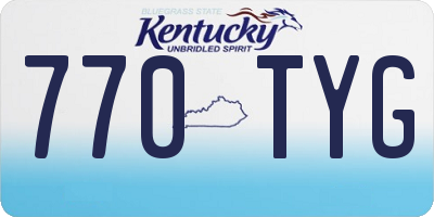KY license plate 770TYG