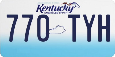 KY license plate 770TYH