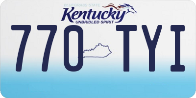 KY license plate 770TYI