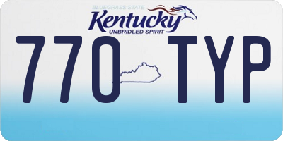 KY license plate 770TYP