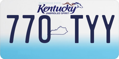 KY license plate 770TYY